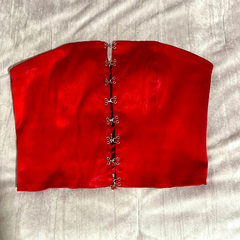 Cry Baby Red Satin Corset